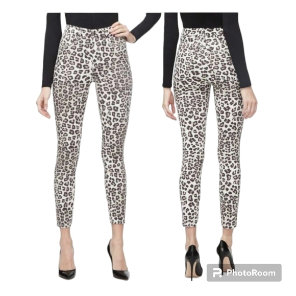 + Good American Good Waist Crop Animal print jeans - Picture 1 of 12